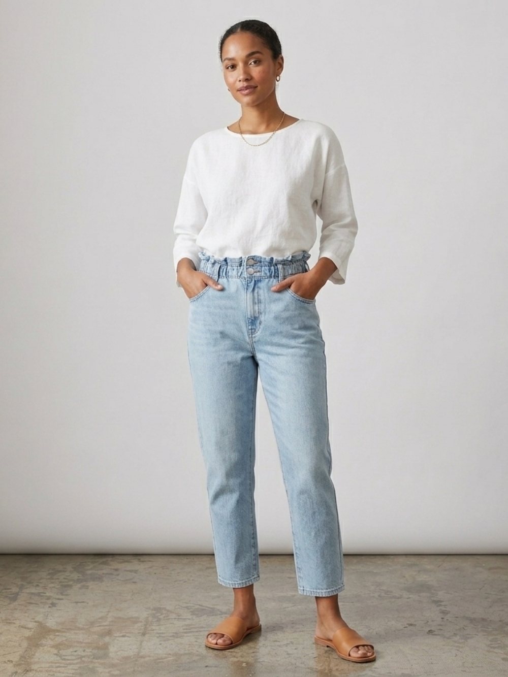 Show Me Your Mumu High-Rise Paperbag Waist Jeans Size XL
